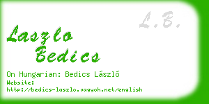 laszlo bedics business card